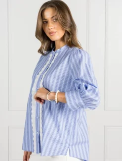Shirts And Tops*Zjoosh Pippa Striped Blouse - FINAL SALE Blue