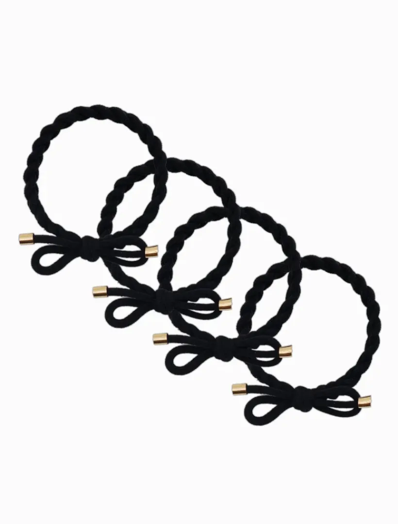 Hats & Hair Accessories*Zjoosh Plait Bow Hair Ties Set of 4 Black