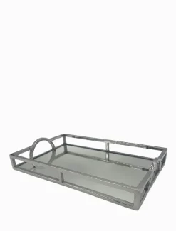Trays*3rd Party Other Rectangle Arch Handle Tray Small Silver