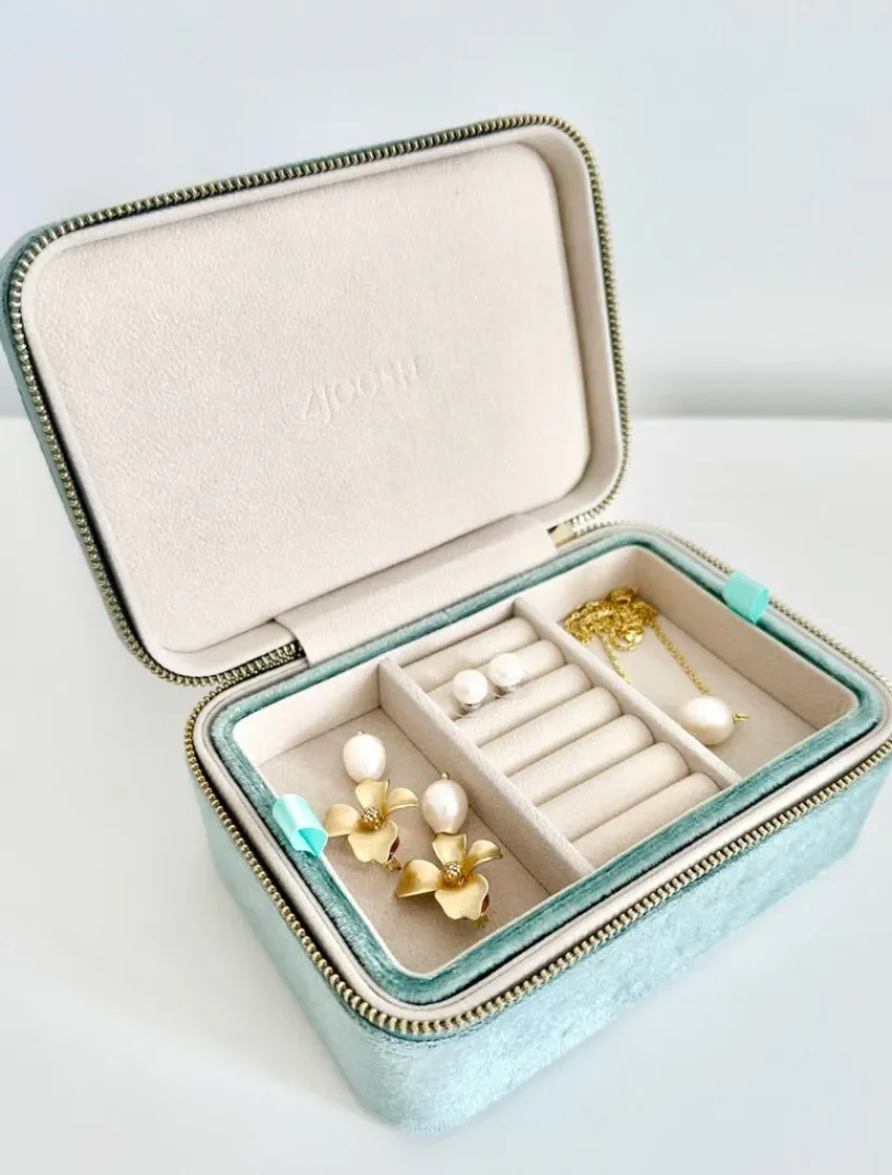 Jewellery Storage|Jewellery And Trinket Boxes*Zjoosh Rectangle Jewellery Case Sage