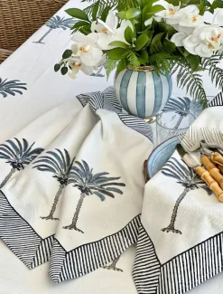 Table Linen*Zjoosh Ritchie Palms Napkin (Set of 4) Blue