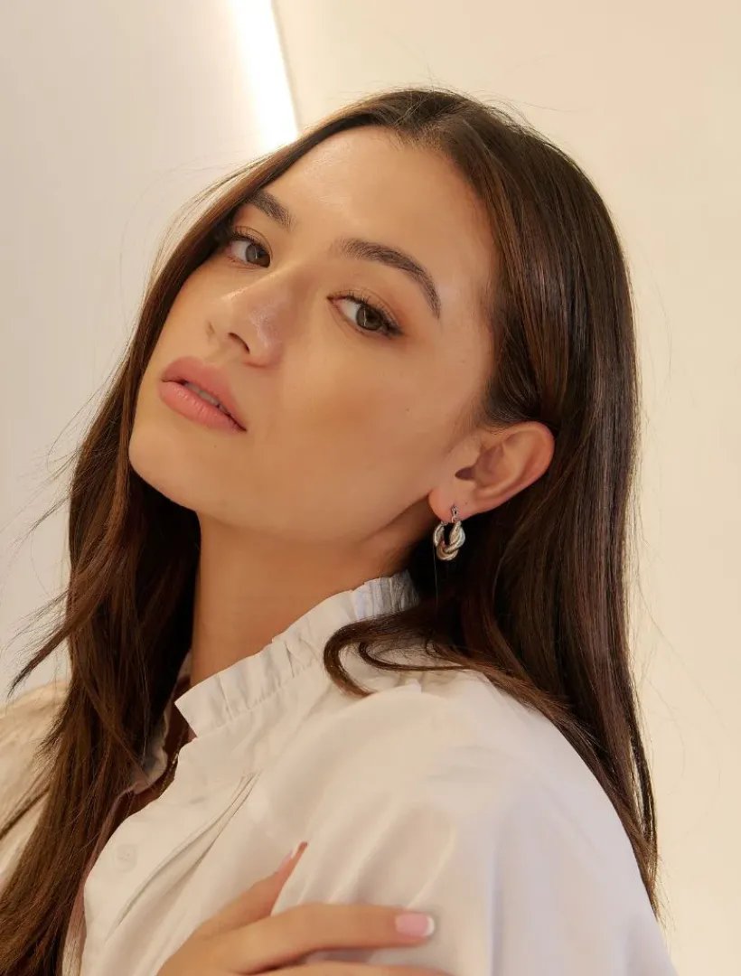 Silver Jewellery|Earrings*Zjoosh Rope Hoops Silver