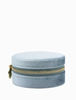 Jewellery Storage|Jewellery And Trinket Boxes*Zjoosh Round Jewellery Case Blue
