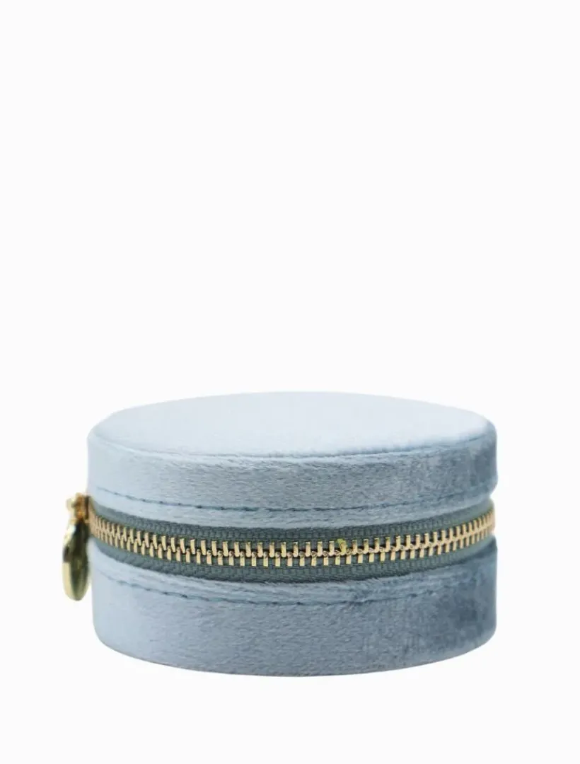 Jewellery Storage|Jewellery And Trinket Boxes*Zjoosh Round Jewellery Case Blue