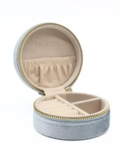 Jewellery Storage|Jewellery And Trinket Boxes*Zjoosh Round Jewellery Case Blue