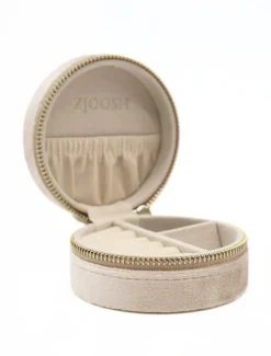 Jewellery Storage|Jewellery And Trinket Boxes*Zjoosh Round Jewellery Case Champagne