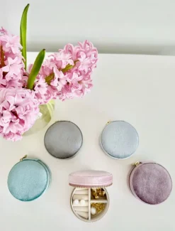 Jewellery Storage|Jewellery And Trinket Boxes*Zjoosh Round Jewellery Case Pink