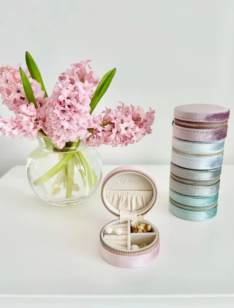 Jewellery Storage|Jewellery And Trinket Boxes*Zjoosh Round Jewellery Case Pink