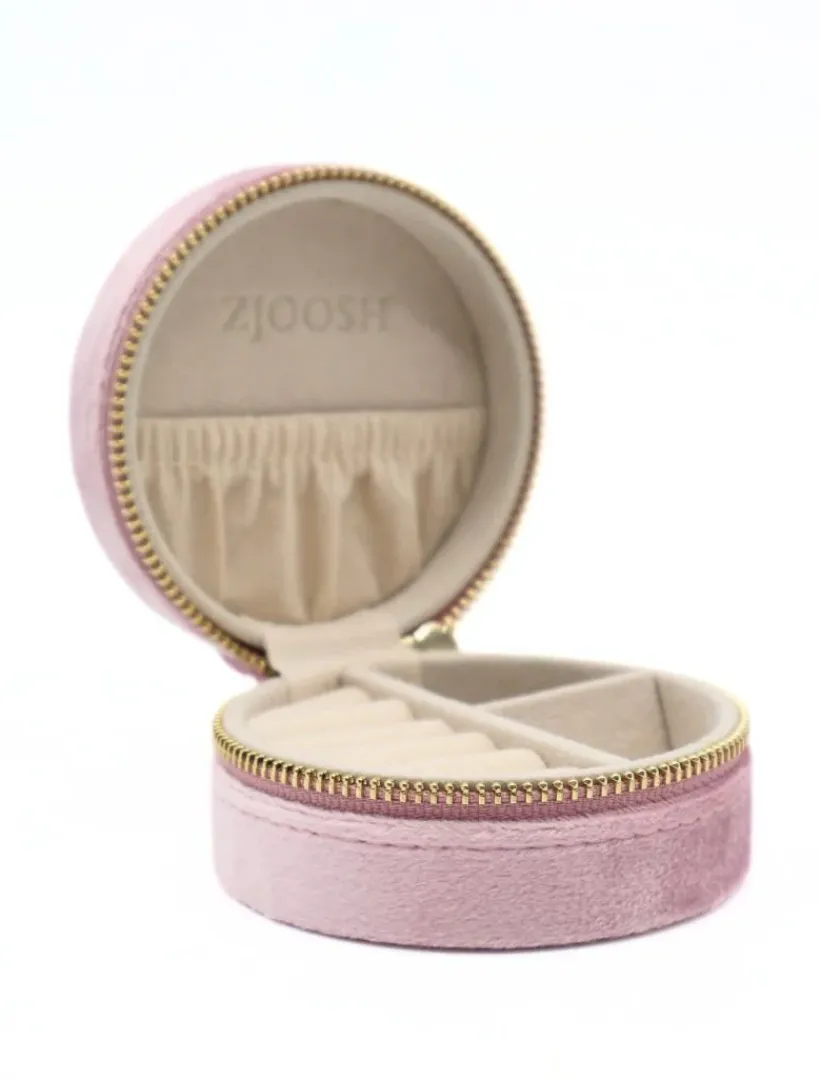 Jewellery Storage|Jewellery And Trinket Boxes*Zjoosh Round Jewellery Case Pink