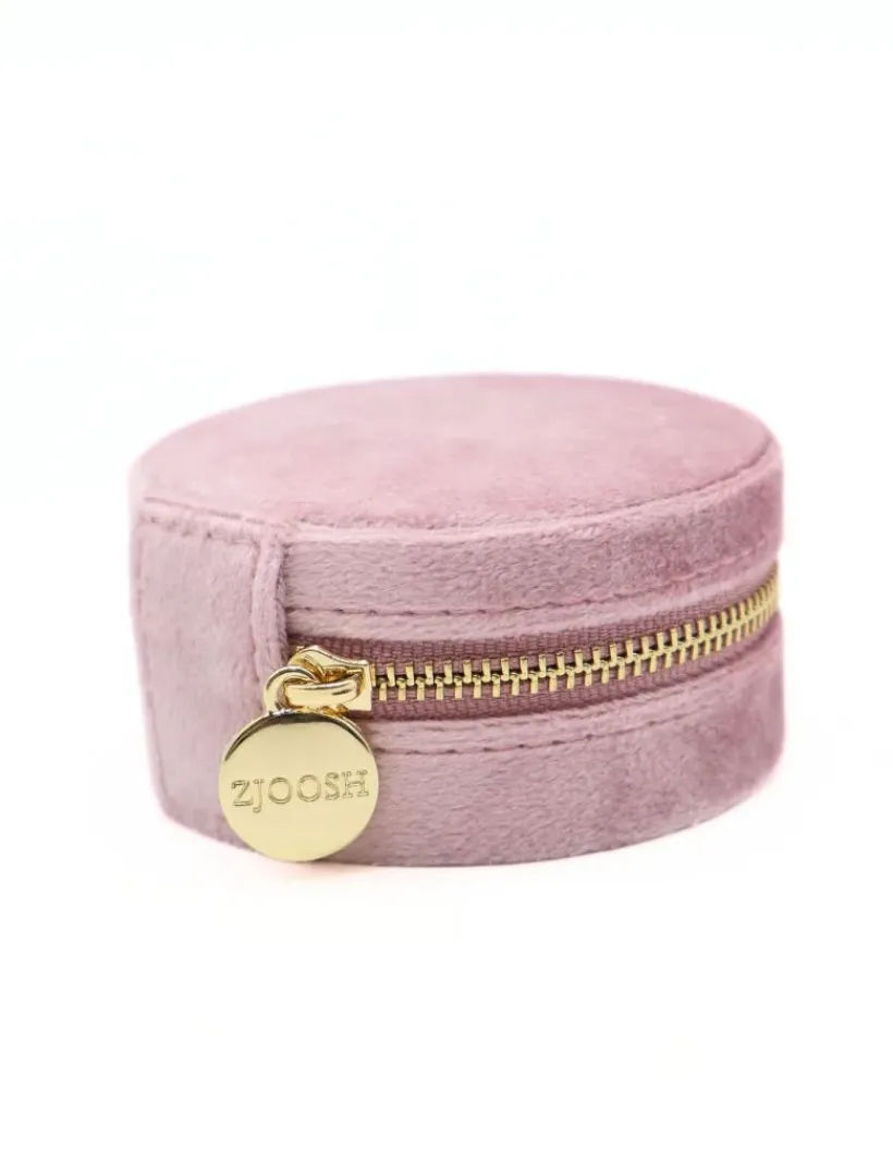 Jewellery Storage|Jewellery And Trinket Boxes*Zjoosh Round Jewellery Case Pink