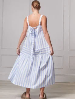 Dresses*Zjoosh Sarah Striped Sundress - FINAL SALE Blue