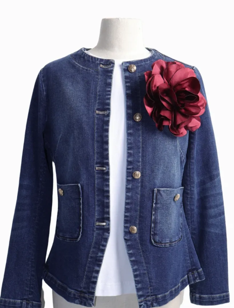Hats & Hair Accessories*Zjoosh Satin Flower Brooch Merlot