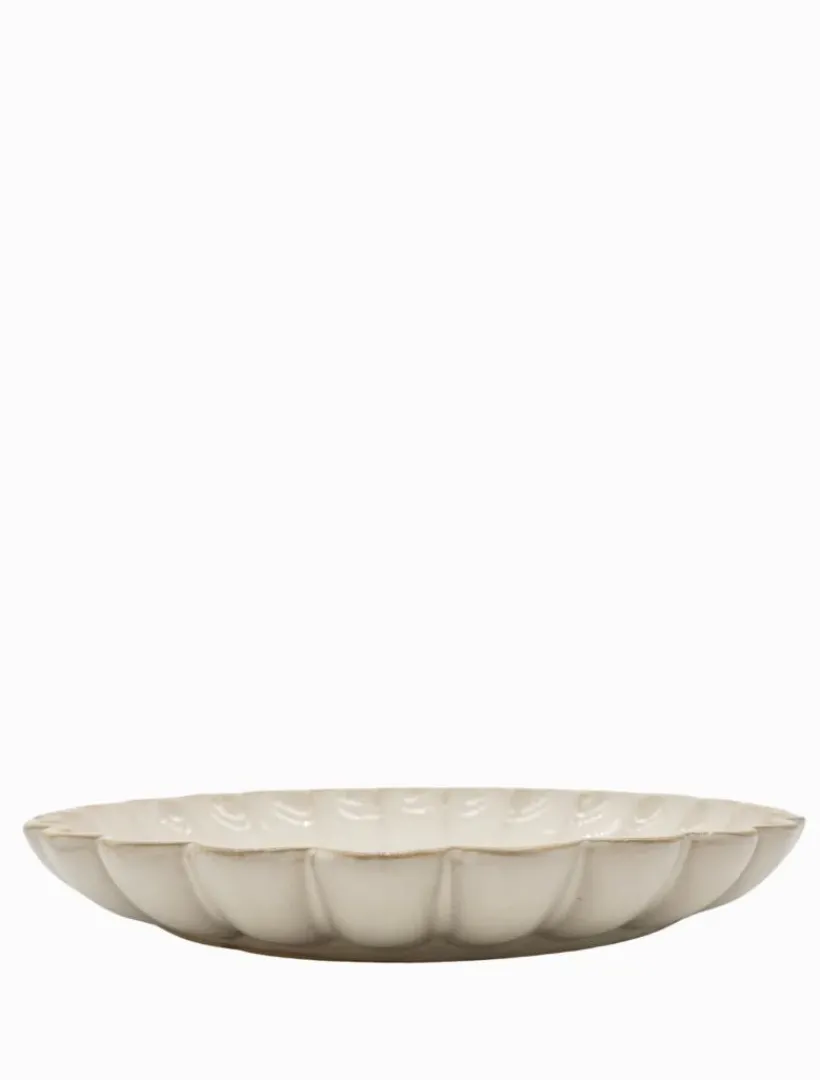 Ceramics*Zjoosh Scallop Platter Large White