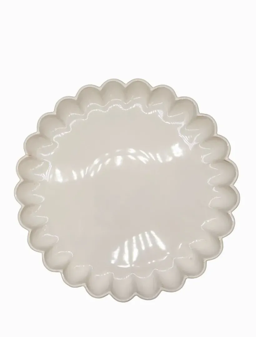 Ceramics*Zjoosh Scallop Platter Large White