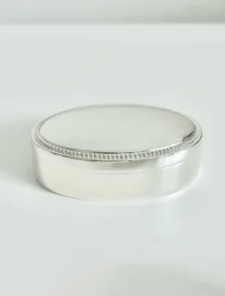 Jewellery Storage|Jewellery And Trinket Boxes*Zjoosh Silver Plated Oval Beaded Box