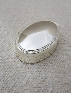 Jewellery Storage|Jewellery And Trinket Boxes*Zjoosh Silver Plated Oval Beaded Box