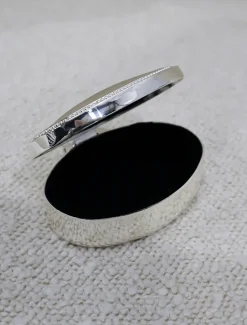 Jewellery Storage|Jewellery And Trinket Boxes*Zjoosh Silver Plated Oval Beaded Box