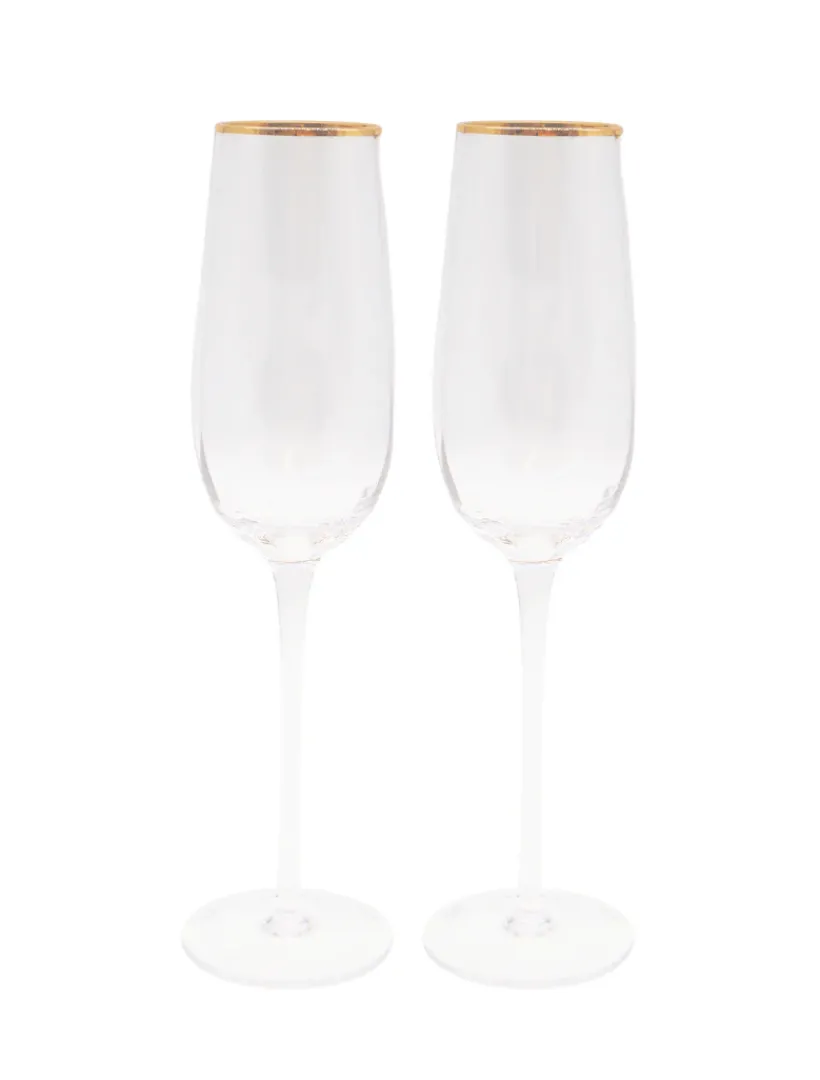 Glassware*Zjoosh Soiree Crystal Champagne Flutes (Set of 2) Clear