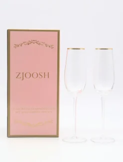 Glassware*Zjoosh Soiree Crystal Champagne Flutes (Set of 2) Clear