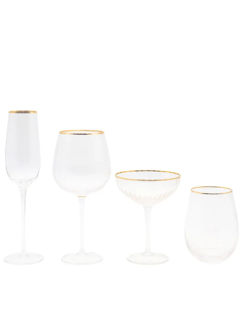 Glassware*Zjoosh Soiree Crystal Champagne Flutes (Set of 2) Clear