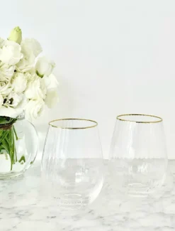 Glassware*Zjoosh Soiree Crystal Gin Tumblers (Set of 2) Clear