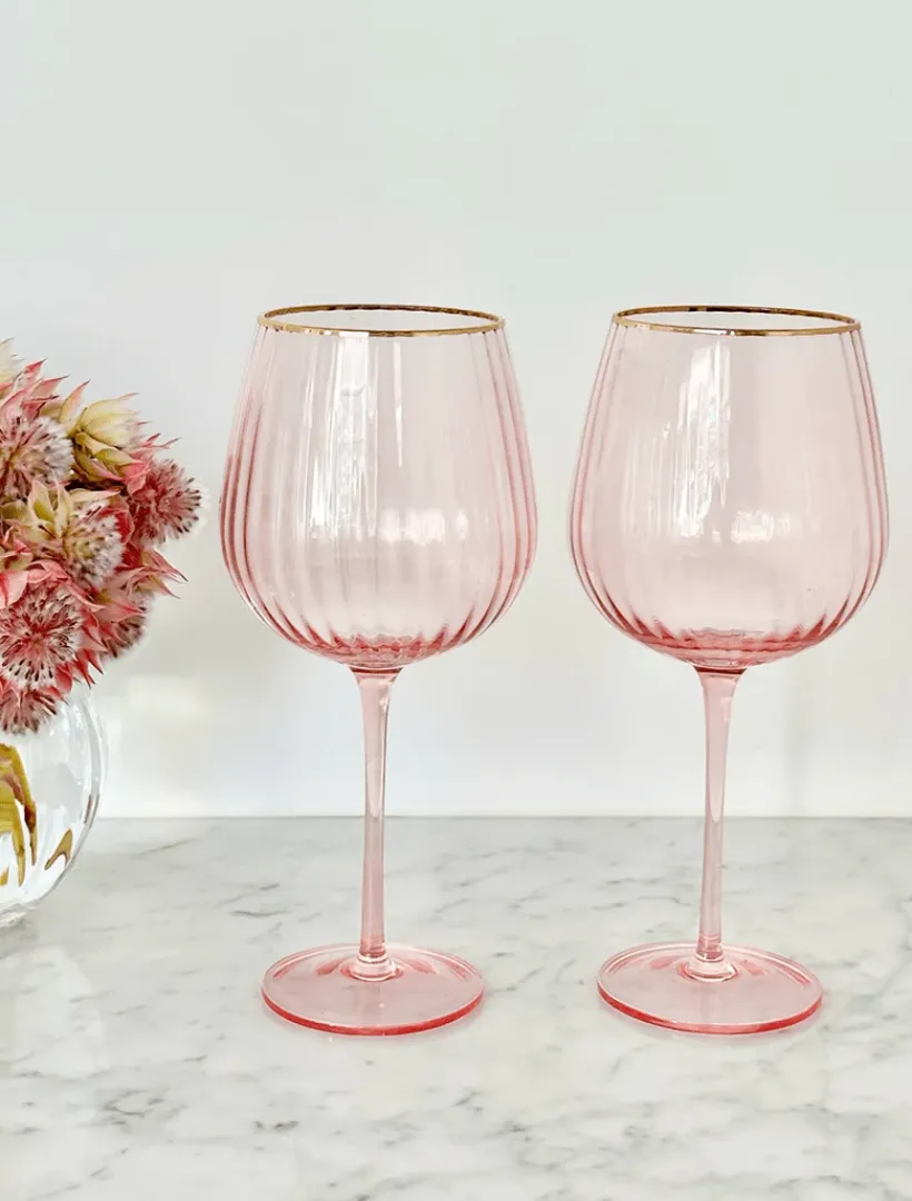 Glassware*Zjoosh Soiree Crystal Spritz Balloons (Set of 2) Pink