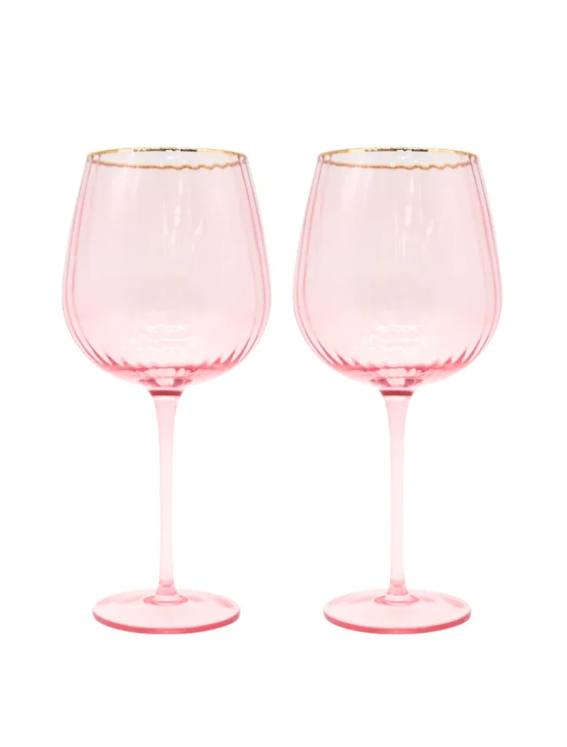 Glassware*Zjoosh Soiree Crystal Spritz Balloons (Set of 2) Pink