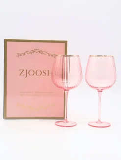 Glassware*Zjoosh Soiree Crystal Spritz Balloons (Set of 2) Pink