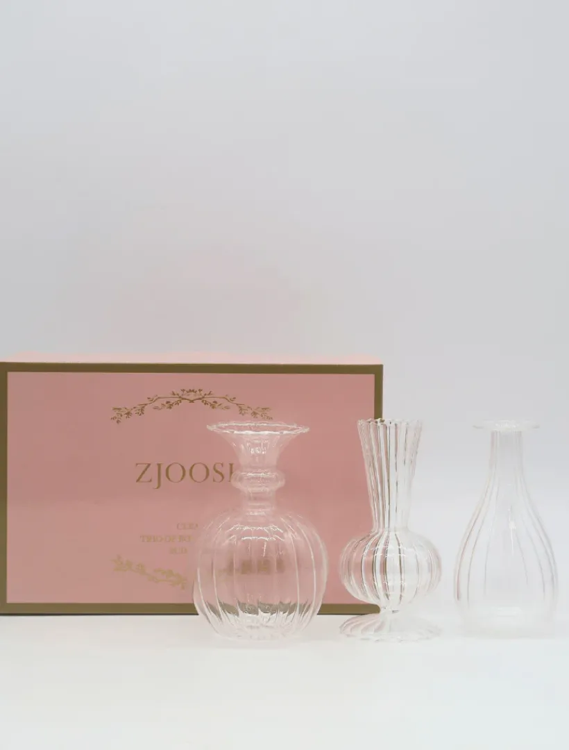 Glassware|Home Ornaments*Zjoosh Soiree Trio of Vases Clear