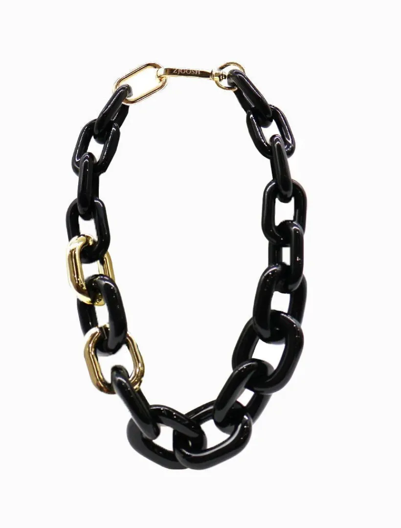 Necklaces*Zjoosh Spiga Necklace Black