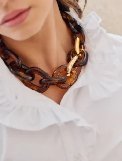 Necklaces*Zjoosh Spiga Necklace Tortoise