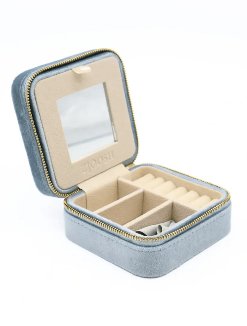 Jewellery Storage|Jewellery And Trinket Boxes*Zjoosh Square Jewellery Case Blue