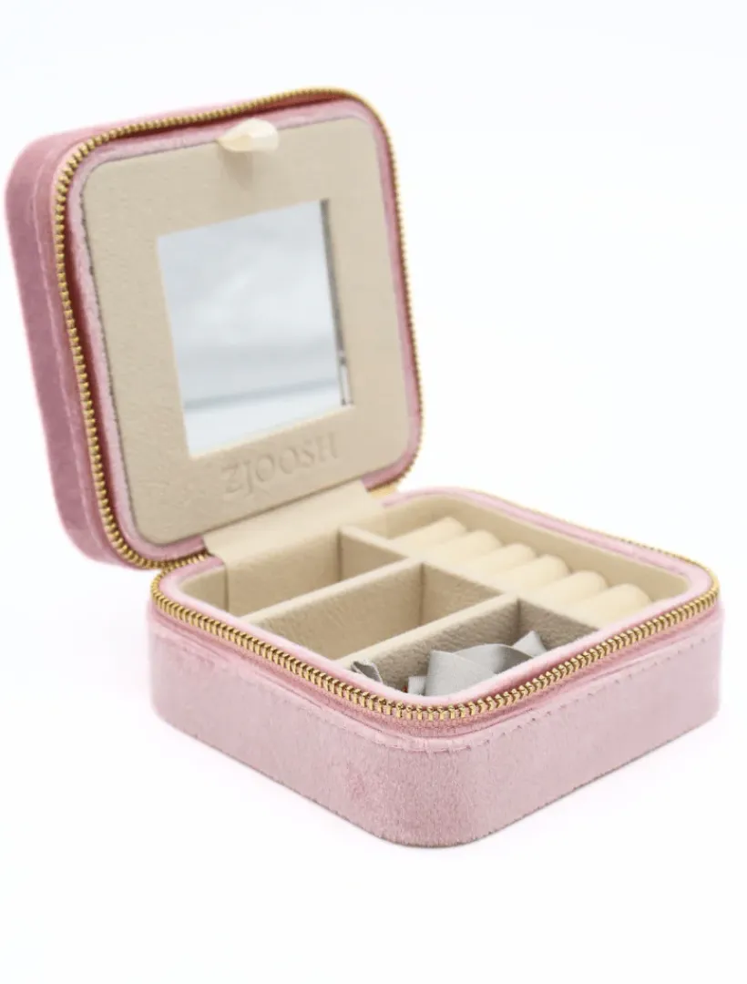 Jewellery Storage|Jewellery And Trinket Boxes*Zjoosh Square Jewellery Case Pink