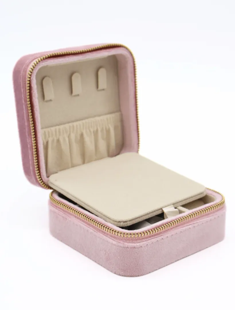 Jewellery Storage|Jewellery And Trinket Boxes*Zjoosh Square Jewellery Case Pink