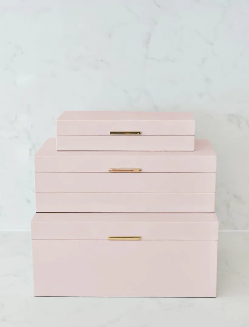 Jewellery Storage|Jewellery And Trinket Boxes*Zjoosh Stacking Lacquered Jewellery Box Large Pink