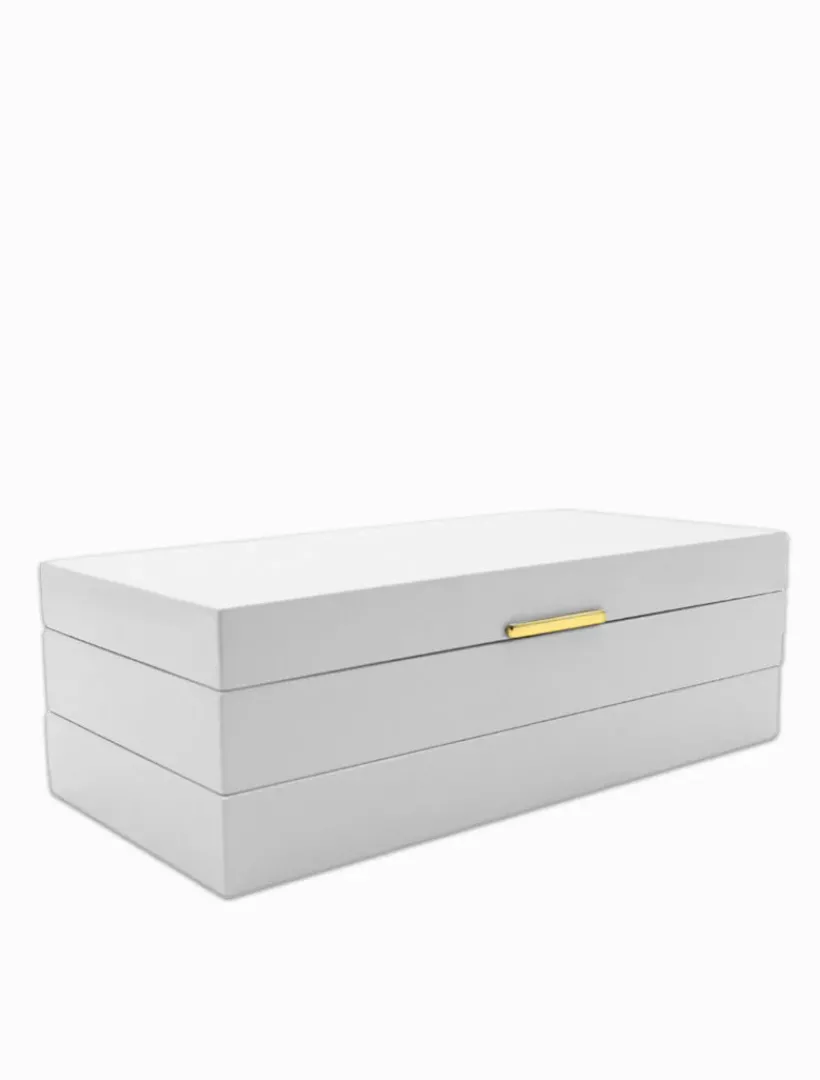 Jewellery Storage|Jewellery And Trinket Boxes*Zjoosh Stacking Lacquered Jewellery Box Large White