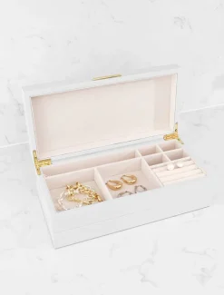 Jewellery Storage|Jewellery And Trinket Boxes*Zjoosh Stacking Lacquered Jewellery Box Large White