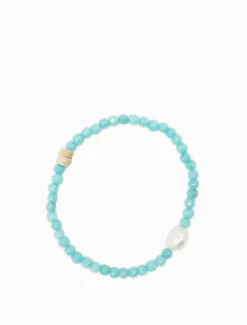 Pearl Jewellery|Bangles And Bracelets*Zjoosh Stone and Pearl Bracelet Aqua