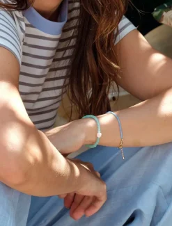 Pearl Jewellery|Bangles And Bracelets*Zjoosh Stone and Pearl Bracelet Aqua