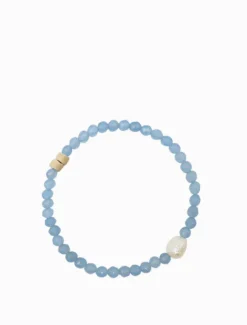 Pearl Jewellery|Bangles And Bracelets*Zjoosh Stone and Pearl Bracelet Blue