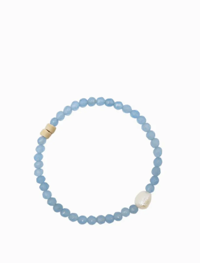 Pearl Jewellery|Bangles And Bracelets*Zjoosh Stone and Pearl Bracelet Blue