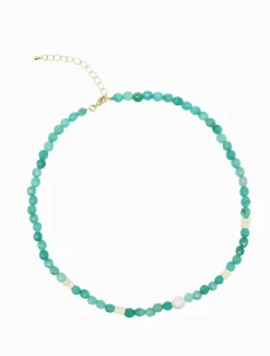 Pearl Jewellery|Necklaces*Zjoosh Stone and Pearl Necklace Aqua