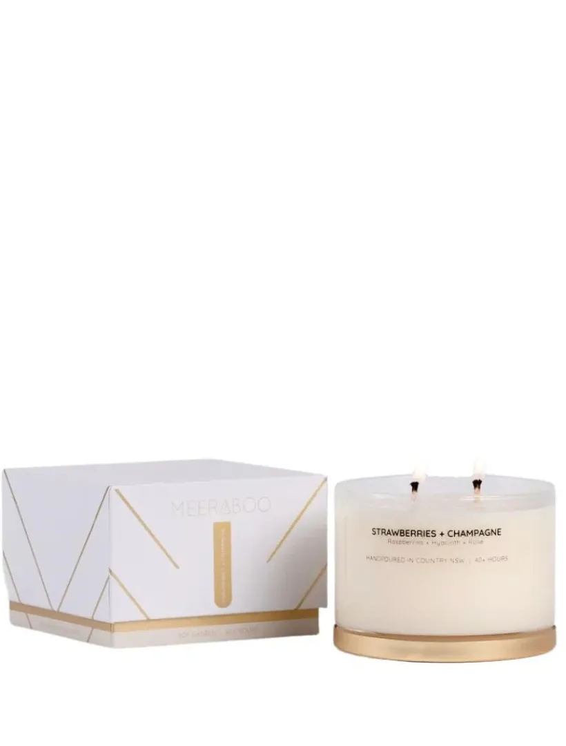 Scented Candles*3rd Party Other Strawberries u0026 Champagne Soy Candle