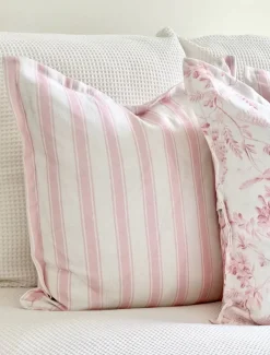 Cushions*Zjoosh Stripes Linen Cushion Light Pink LightPink