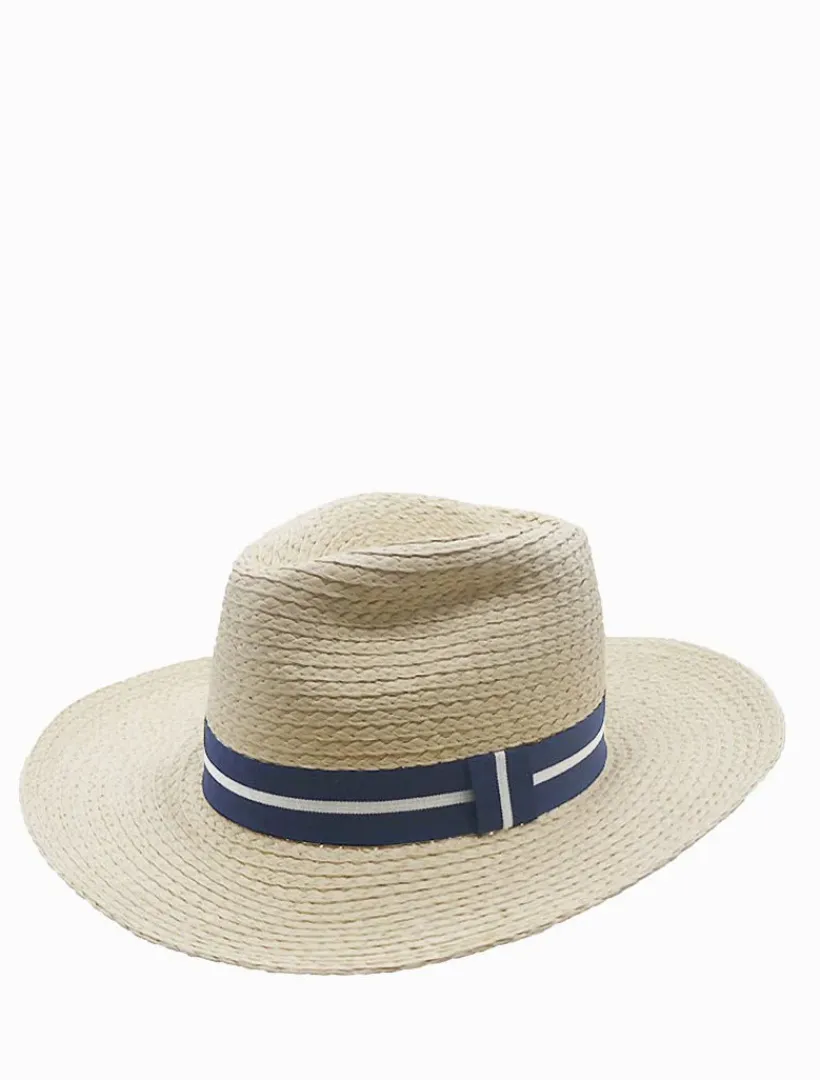 Hats & Hair Accessories*Zjoosh Summer Fedora Navy Stripe