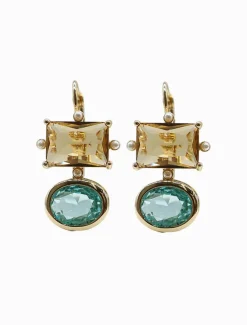 Symposium|Earrings*Zjoosh Symposium Agean French Hooks Champagne Blue