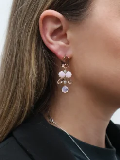 Symposium|Earrings*Zjoosh Symposium Agnes Drop Earrings Peach