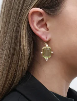 Symposium|Earrings*Zjoosh Symposium Andrea Drop Earrings Green