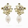 Symposium|Pearl Jewellery*Zjoosh Symposium Daisy Cluster Pearl Drop Earrings