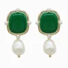 Symposium|Pearl Jewellery*Zjoosh Symposium Emerald Pearl Drop Earrings
